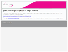 Tablet Screenshot of portal.newham.gov.uk