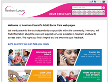 Tablet Screenshot of adultsocialcare.newham.gov.uk